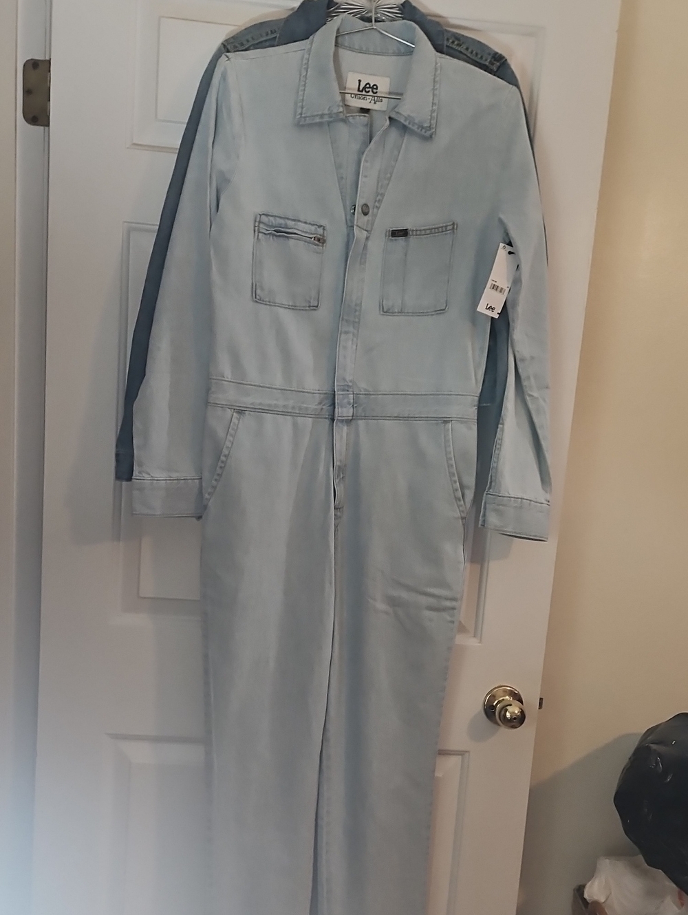 NWT XS Lee Light Blue Denim Jumpsuit
